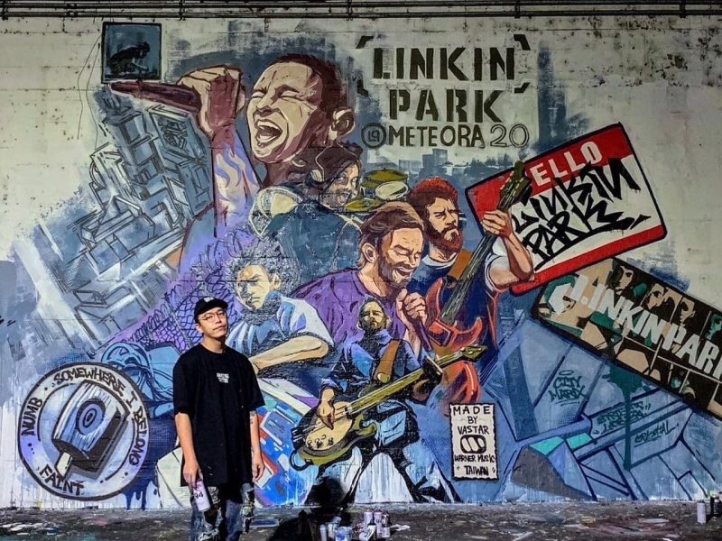 PARK 2鬼飛踢_巨型萌貓地景塗鴉藝術家 傅星翰(逃亡計畫 提供)